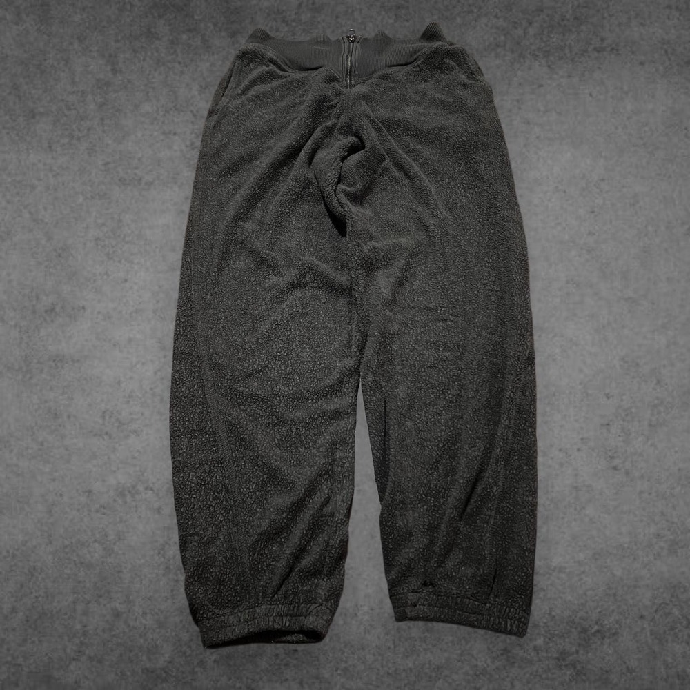 Aerie Womens Grey Fuzzy Fleece Front Zipper Jogger Pants Y2K Streetwear Small